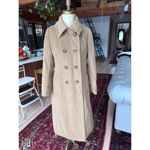 Garfinckel’s vintage double breasted camel hair coat women’s sz 6